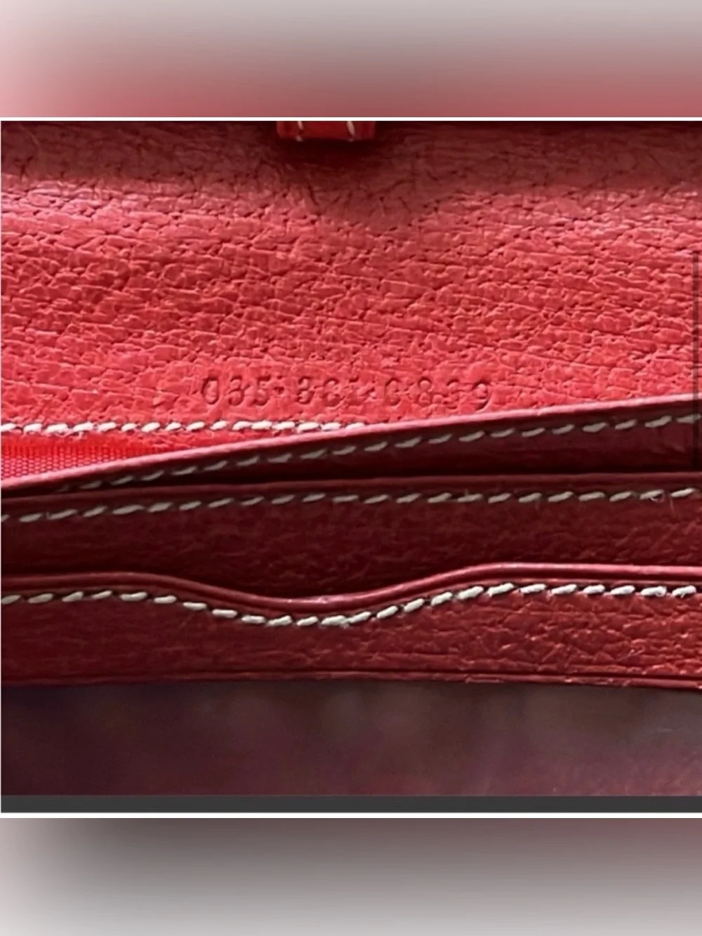 GUCCI Red Long Wallet Snap Closure and Kiss Lock Coin Pocket - Picture 8 of 11
